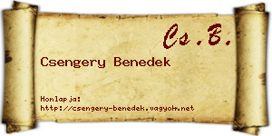 Csengery Benedek névjegykártya